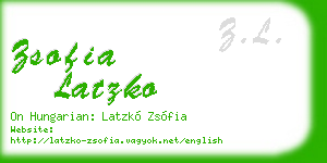 zsofia latzko business card